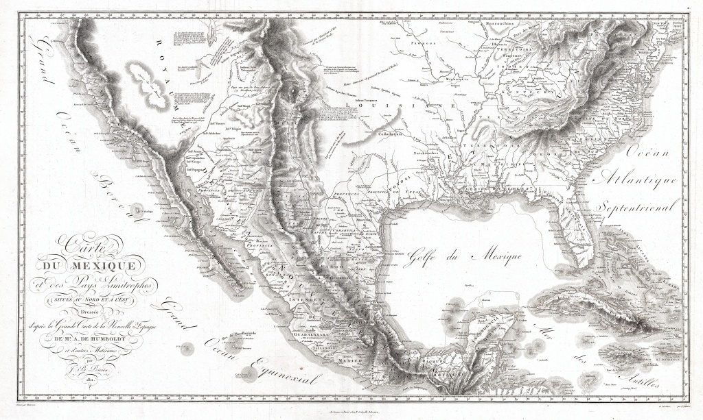 Archivo:1811 Humboldt Map Of Mexico, Texas, Louisiana, And Florida - Mexico Florida Map