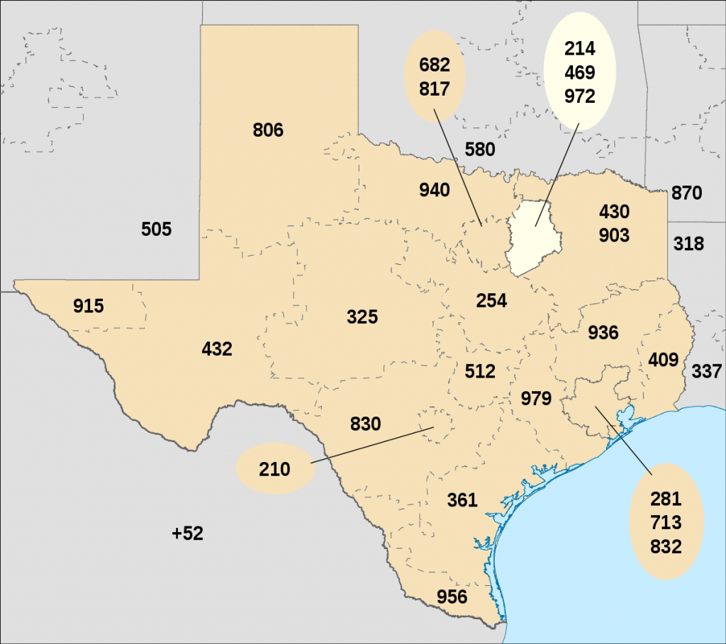 Area Codes 214, 469, And 972 - Wikipedia - Printable Map Of Dfw Metroplex