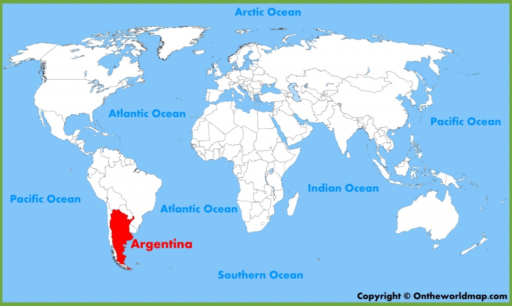 Argentina Location On The World Map - Printable Map Of Argentina