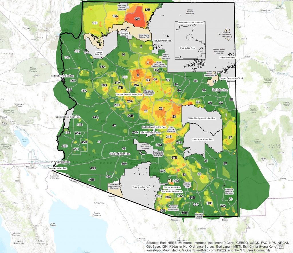 Arizona - Sportsmen&amp;#039;s Value Mapping | Theodore Roosevelt - Mule Deer Population Map Texas