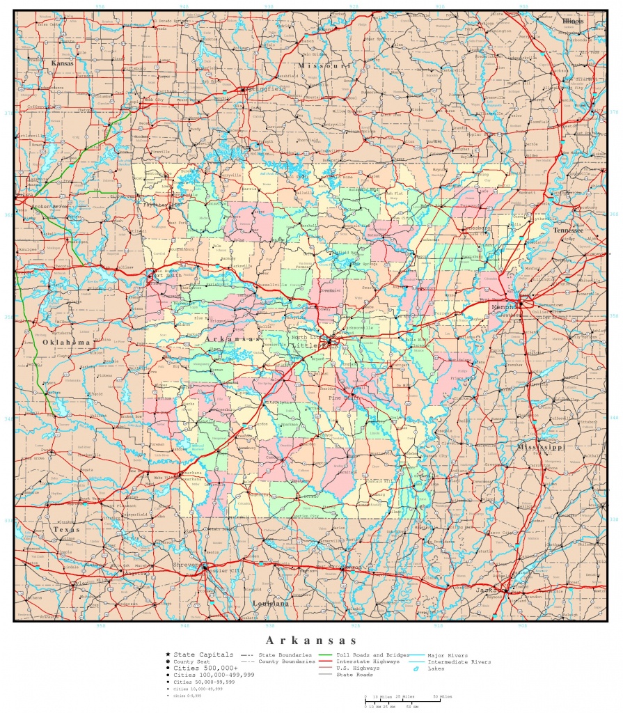Arkansas Political Map - Printable Map Of Arkansas
