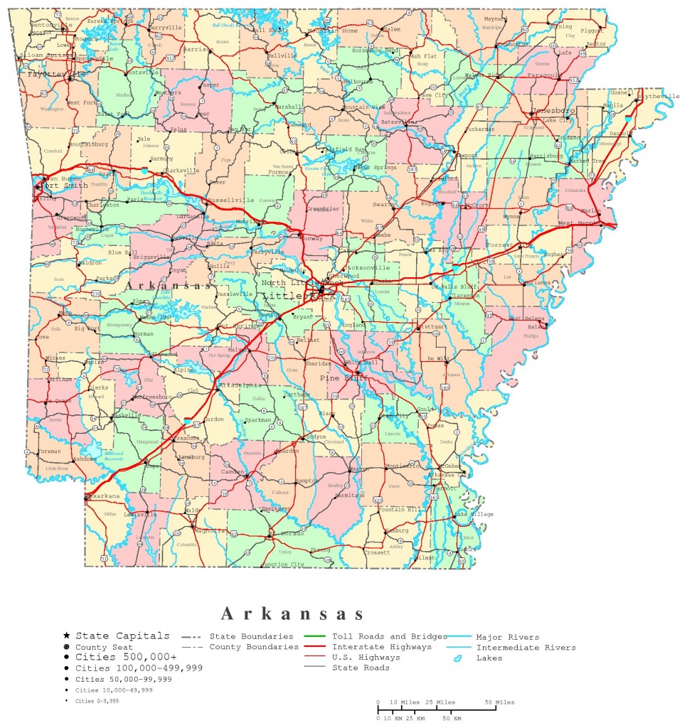 Arkansas Printable Map - Printable State Maps With Counties
