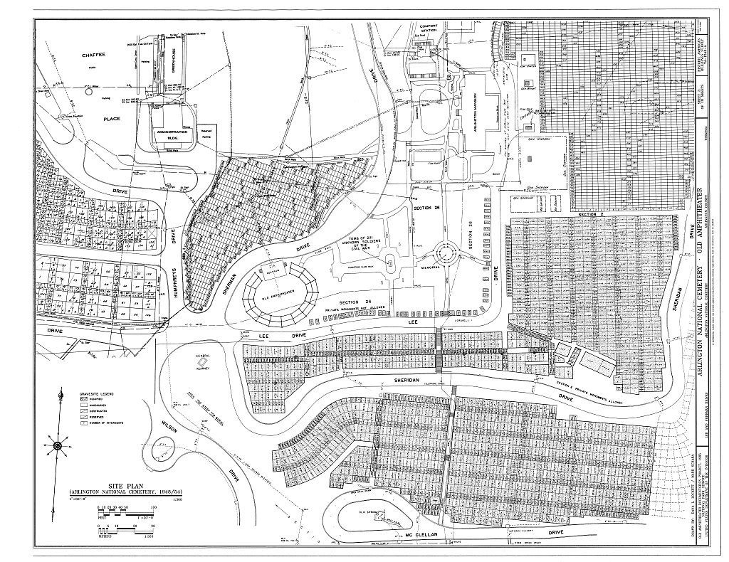 Arlington National Cemetery, Old Amphitheater, Arlington, Arlington - Printable Map Of Arlington National Cemetery