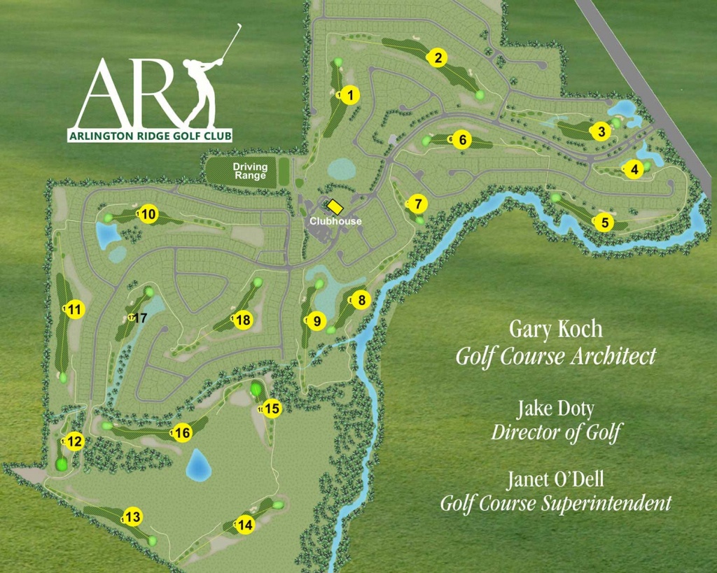 Arlington Ridge Golf Course - Arlington Ridge Retirement Community - Map Of Central Florida Golf Courses