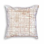 Arlington Texas Throw Pillow – City Map Decor   Texas Map Pillow