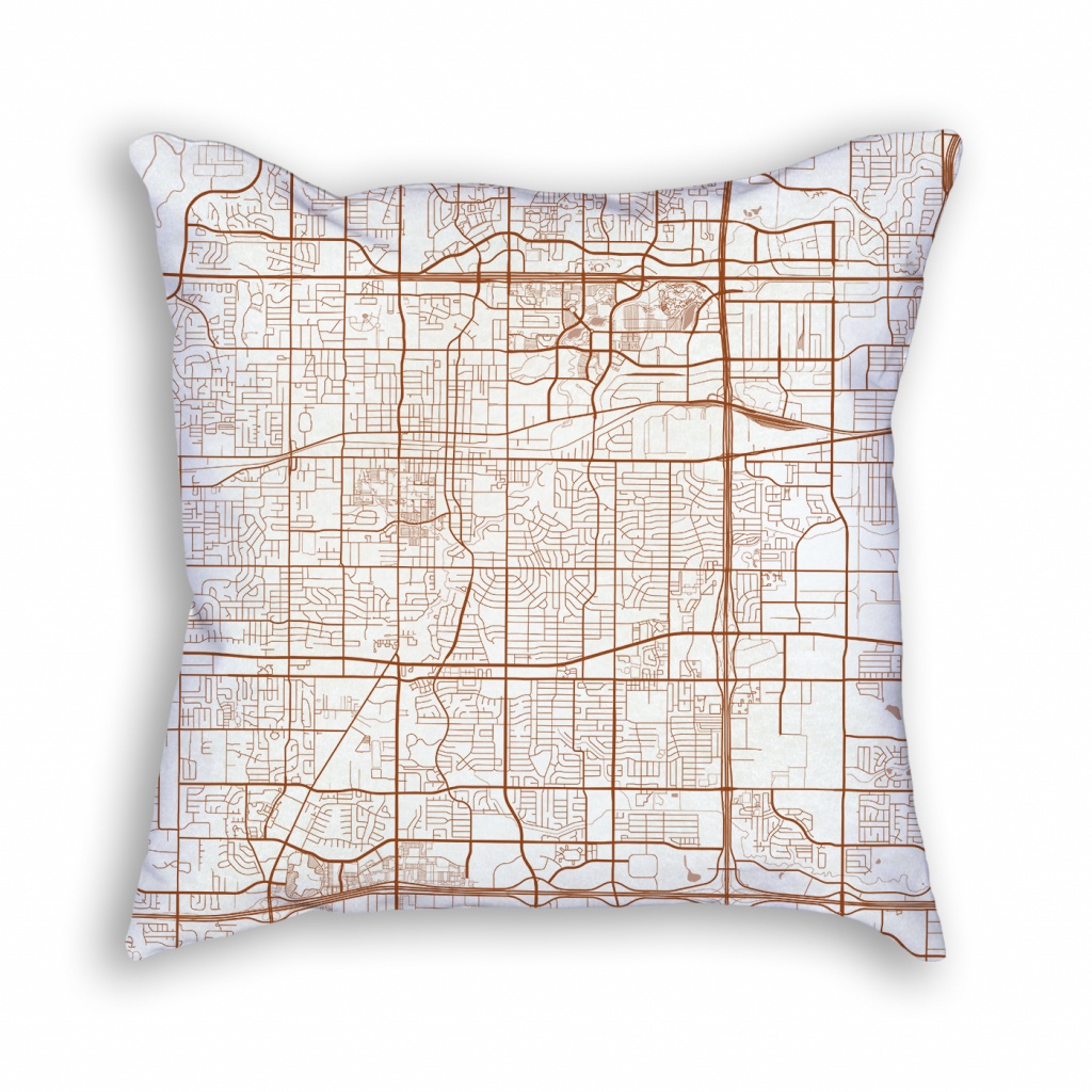 Arlington Texas Throw Pillow – City Map Decor - Texas Map Pillow