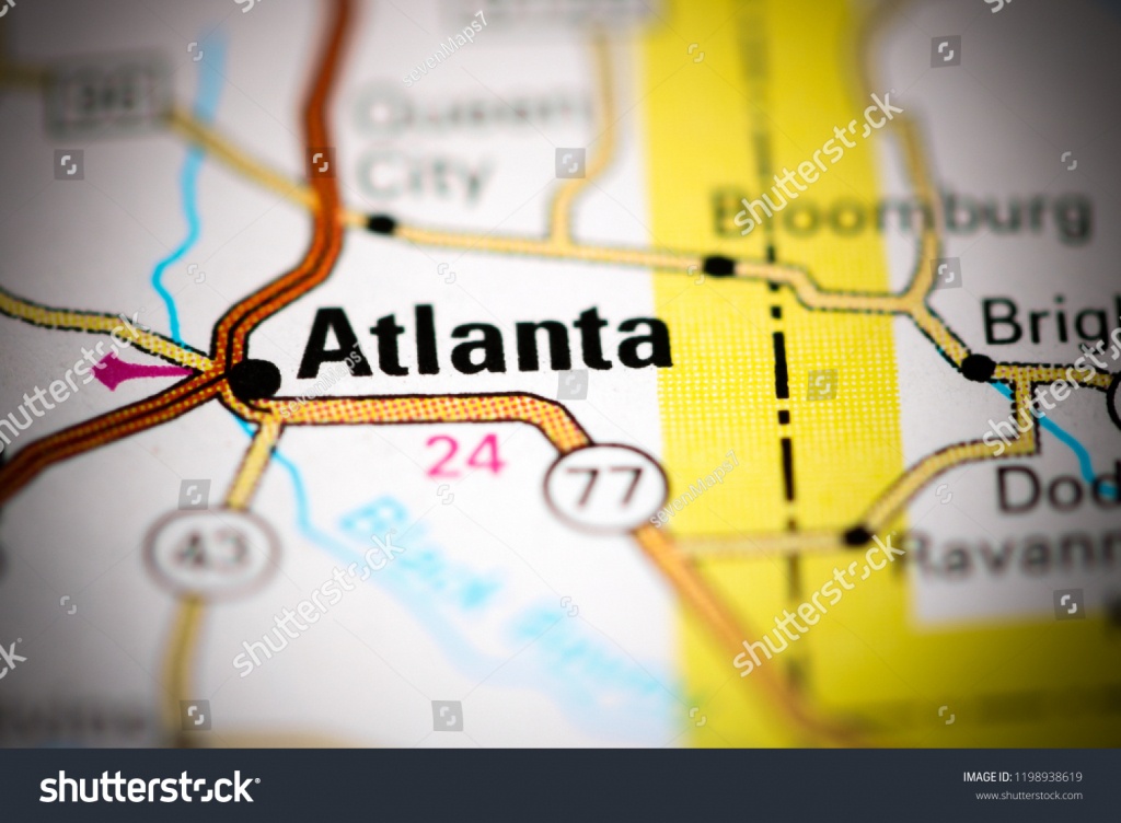 Atlanta Texas Usa On Map Stock Photo (Edit Now) 1198938619 - Atlanta Texas Map