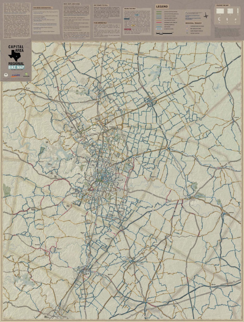 Austin Regional Bike Map Now Available - Biketexas - Austin Texas Bike Map