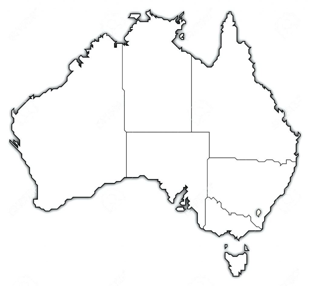 Australian Map Blank Australia Blank Map Images – Cartofix.club - Blank Map Of Australia Printable