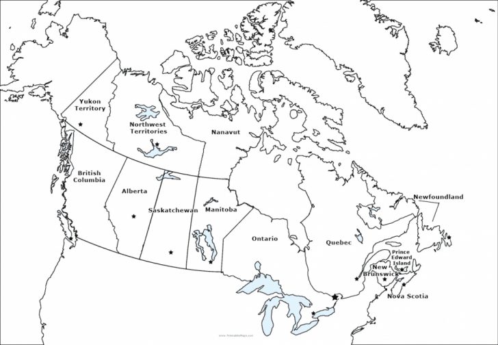 Free Printable Map Of Canada Worksheet
