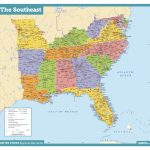 Awesome Us Map Southeast Printable Map Of Se Usa 1 | Passportstatus.co   Printable Map Of Southeast Us