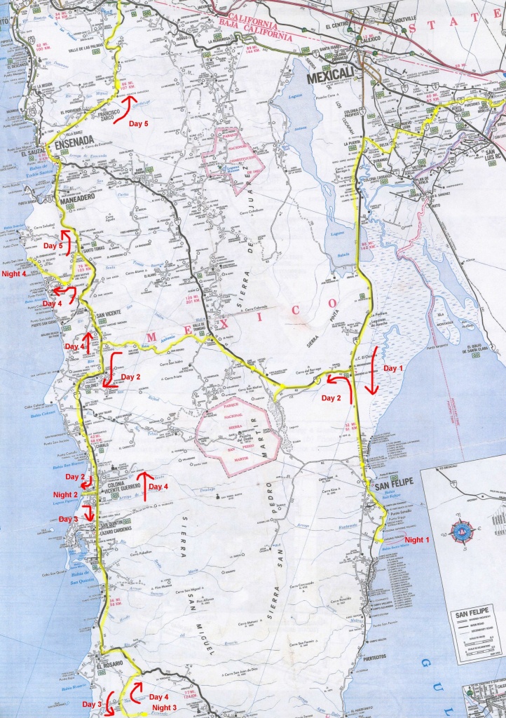 Baja California Ii - Baja California Road Map