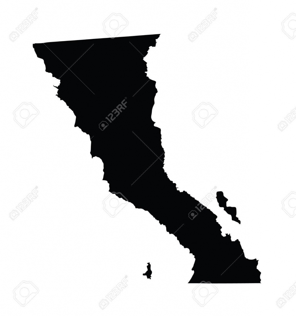 Baja California, Mexico, Vector Map Isolated On White Background - Detailed Baja California Map