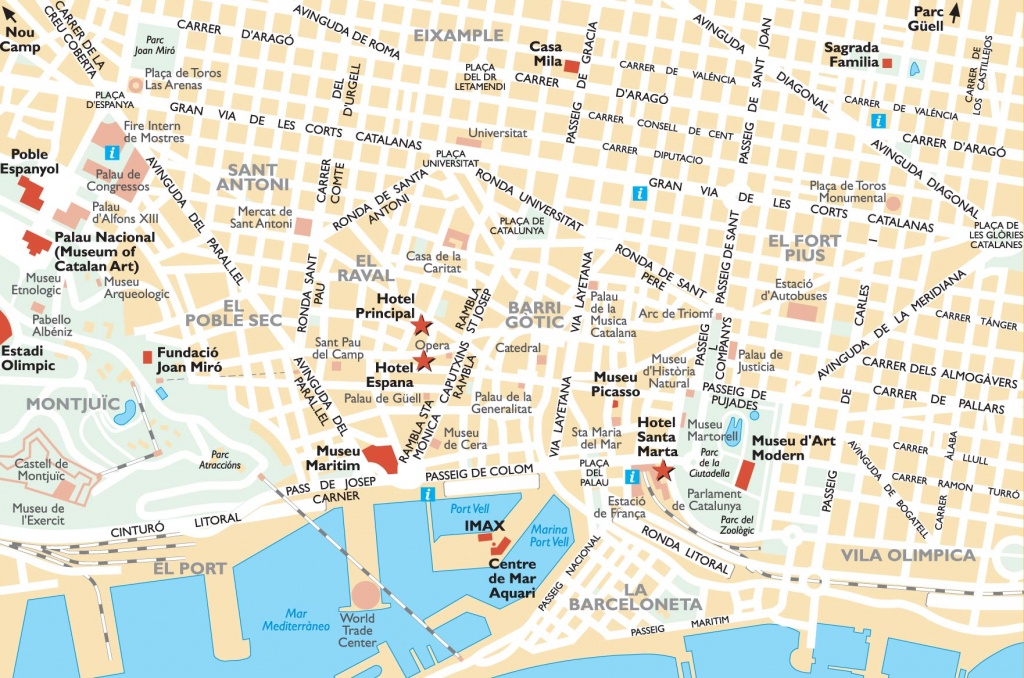 Barcelona Attractions Map Pdf - Free Printable Tourist Map Barcelona - Printable Map Of Barcelona
