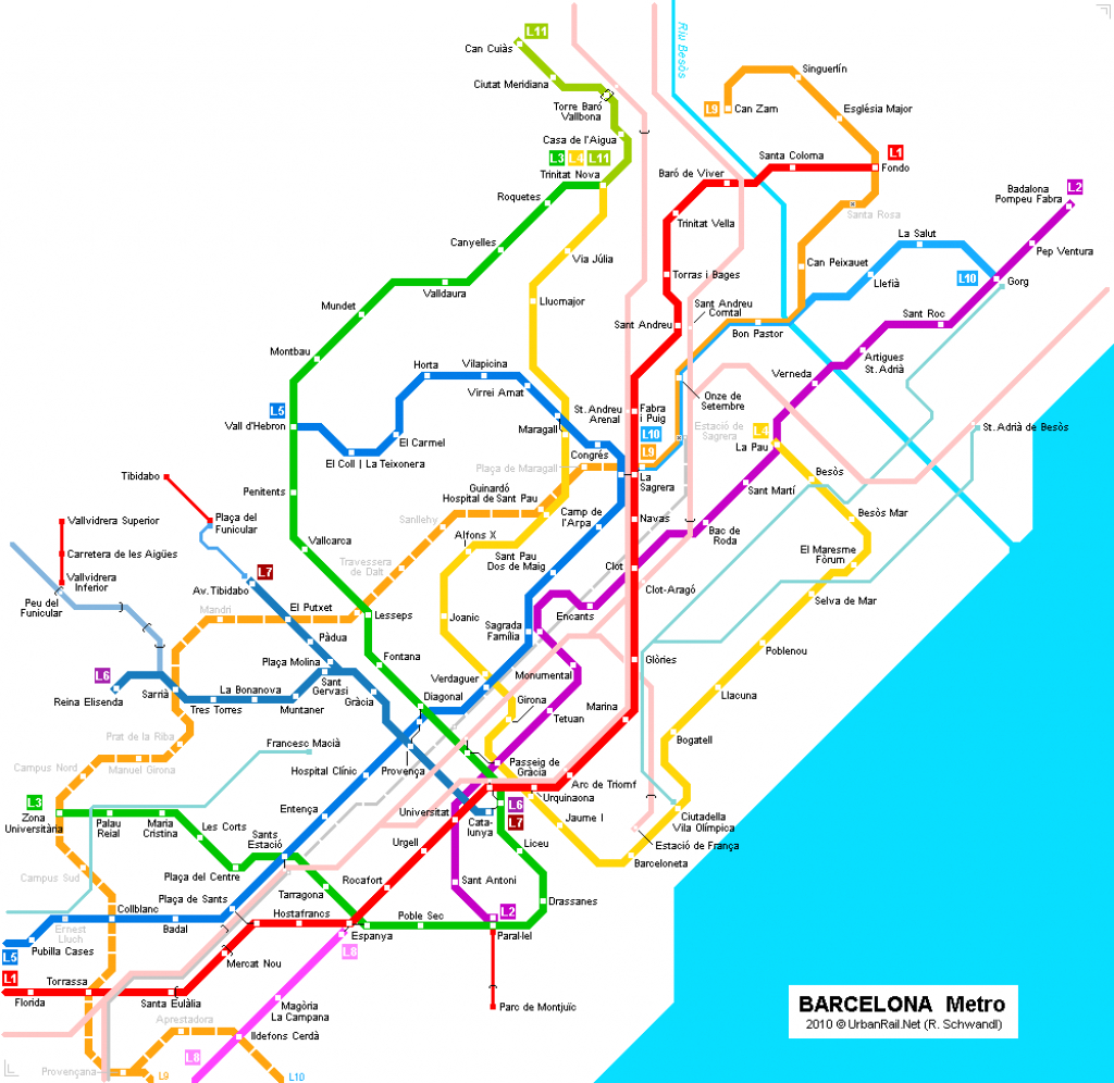 Barcelona Subway Map For Download | Metro In Barcelona - High - Barcelona Metro Map Printable