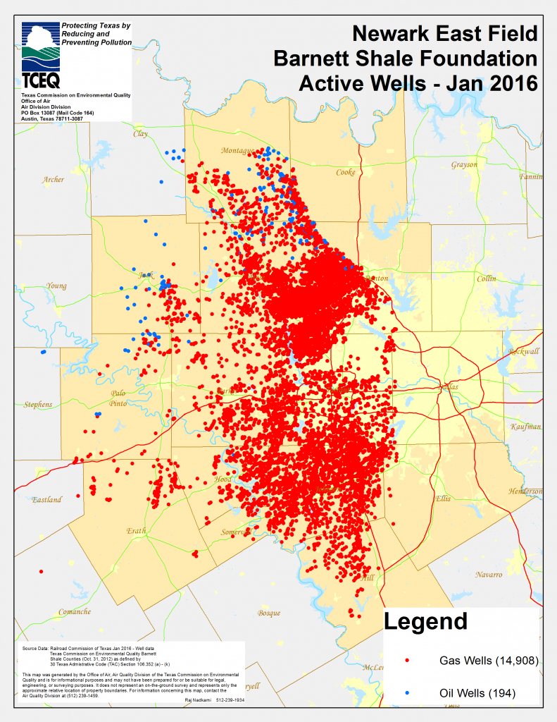 Barnett Shale Maps And Charts - Tceq - Www.tceq.texas.gov - Map Of Texas Oil And Gas Fields