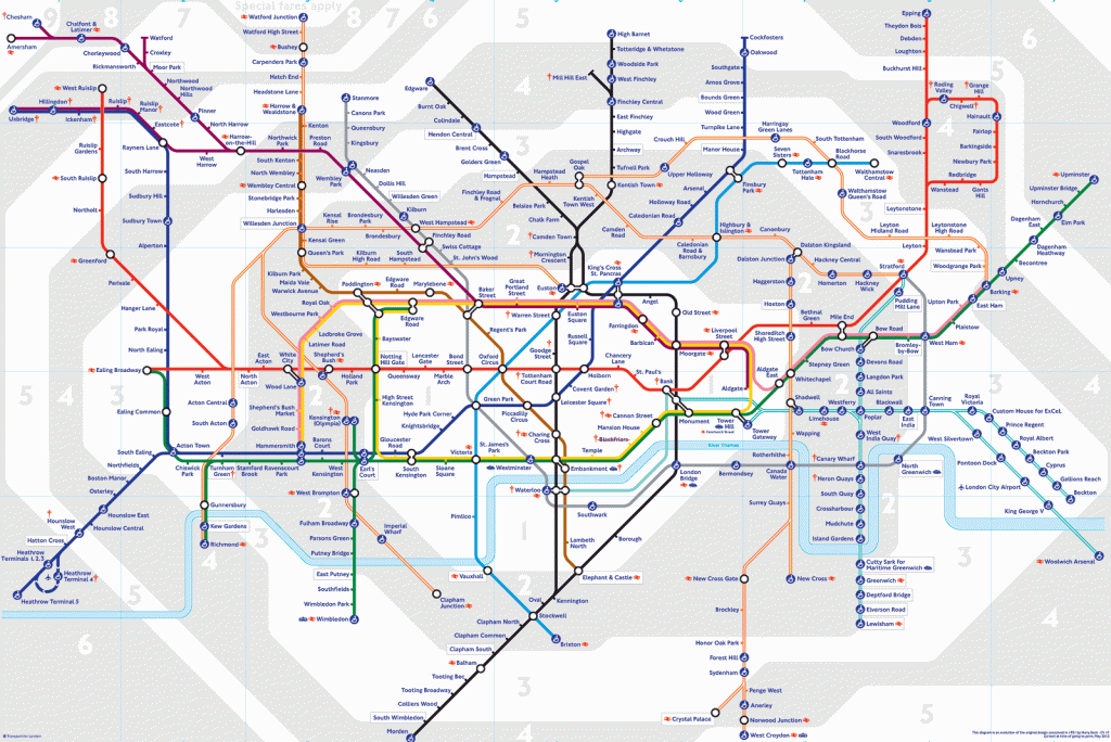 London Tube Map Large Printable