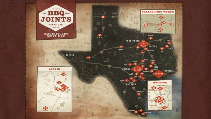 Texas Bbq Trail Map