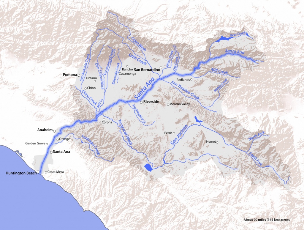 Bear Creek (Santa Ana River Tributary) - Wikipedia - Santa Ana California Map