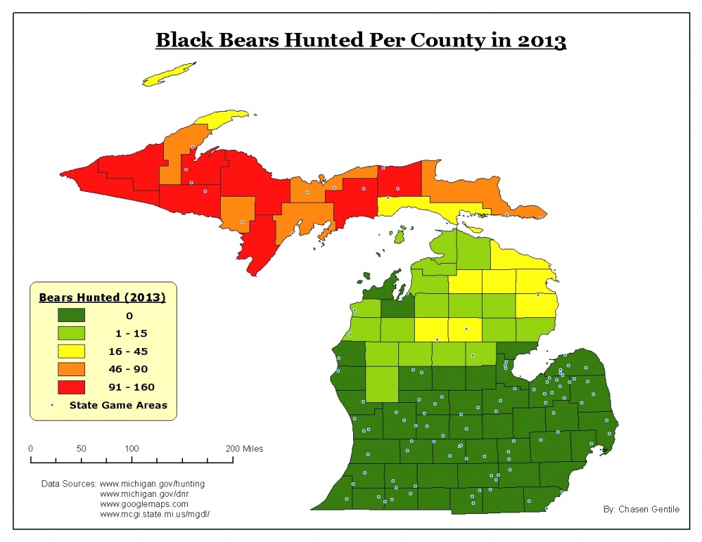 Bears In Michigan Map | Woestenhoeve - Bears In Florida Map