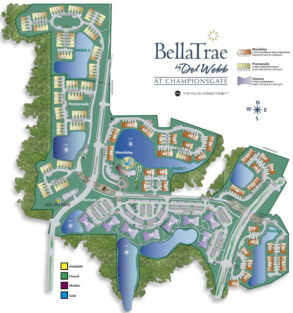 Bellatrae At Champions Gate Del Webb Golf Community, Champions Gate - Champions Gate Florida Map