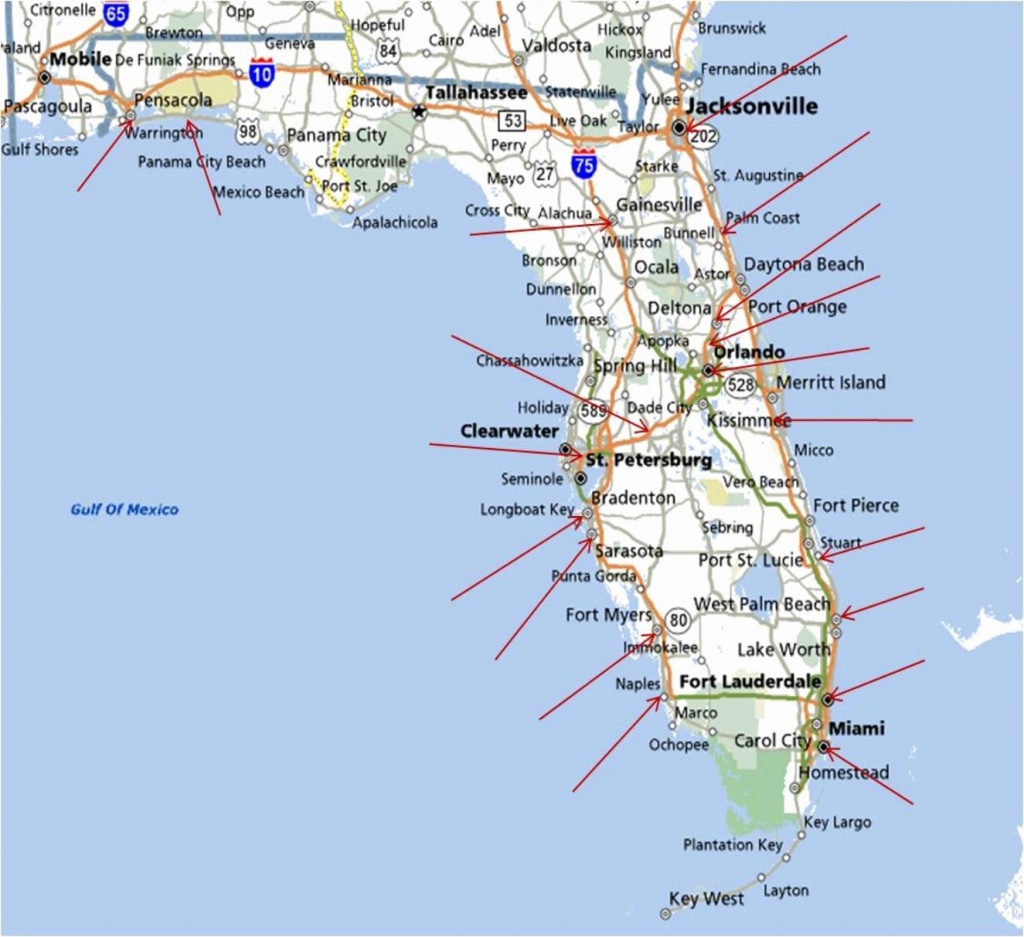 Best East Coast Florida Beaches New Map Florida West Coast Florida - Map Of Florida Beach Towns