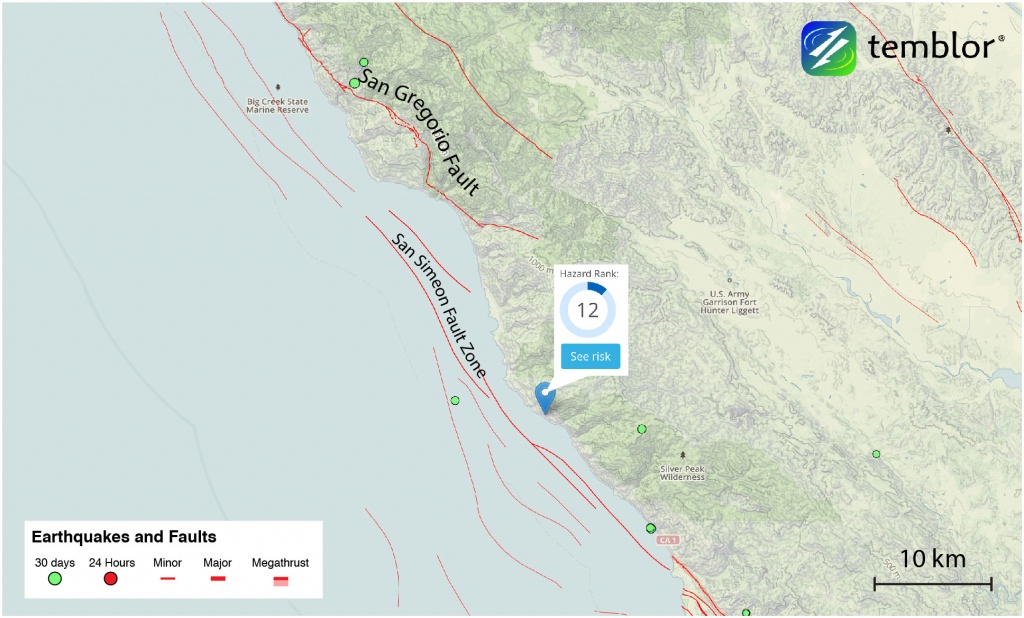 Big Sur Landslide Highlights Earthquake Vulnerability Of Magnificent - California Fault Lines Map