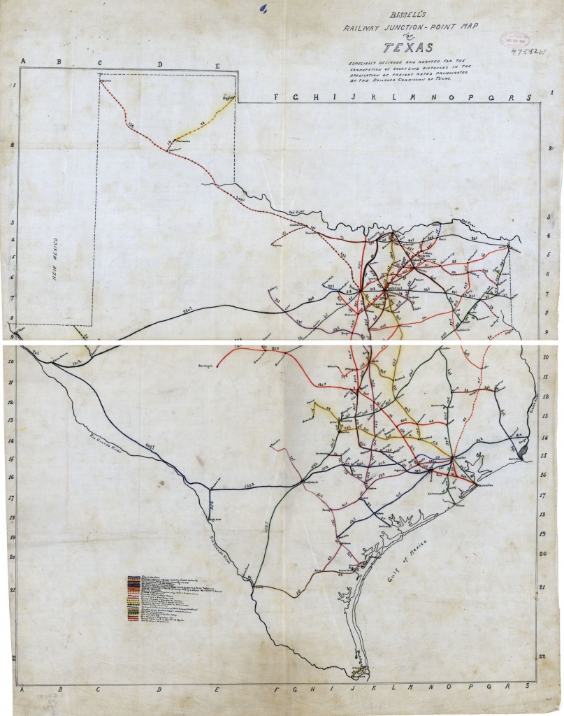 Bissell&amp;#039;s Railway Junction Point Map Of Texas | Library Of Congress - Junction Texas Map