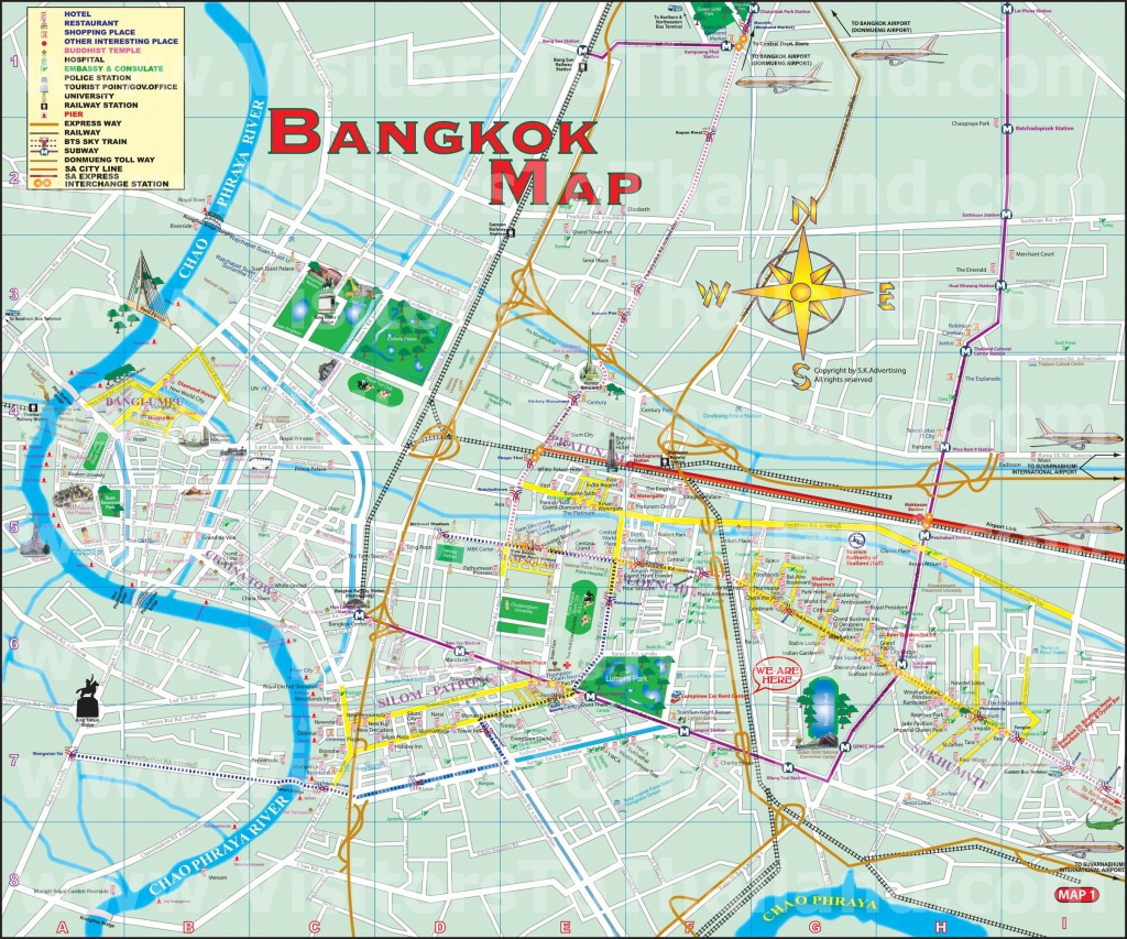 Bkk Map: Enlarge - Bangkok Tourist Map Printable