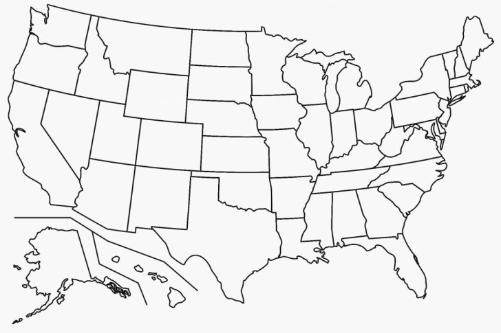 United States Map Outline Printable