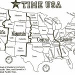 Black And White Us Time Zone Map   Google Search | Social Studies   Maps With Time Zones Printable