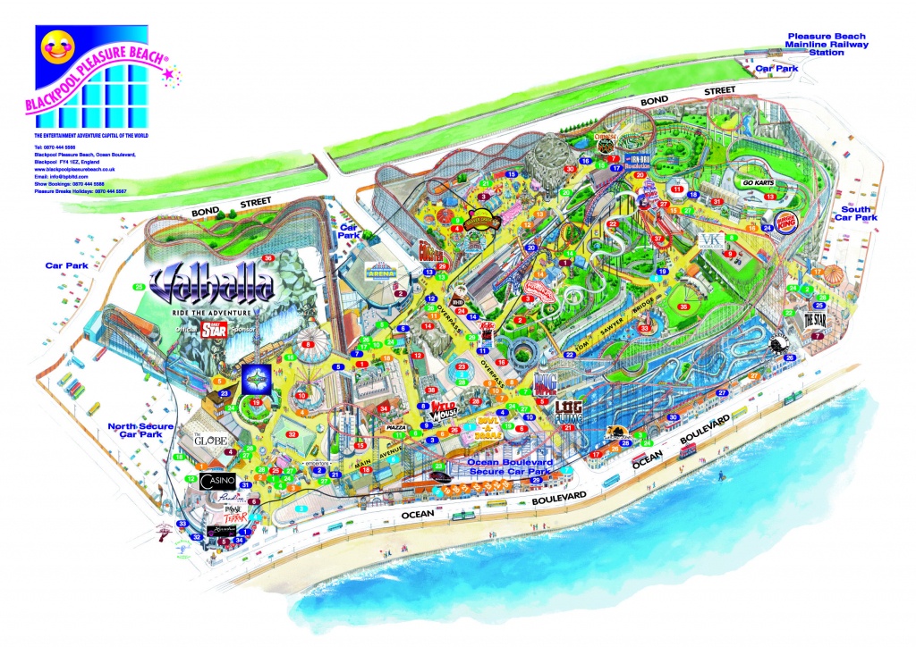 Blackpool Pleasure Beach 3D Map From Fitzpatrick Woolmer | 3D Maps - Blackpool Tourist Map Printable