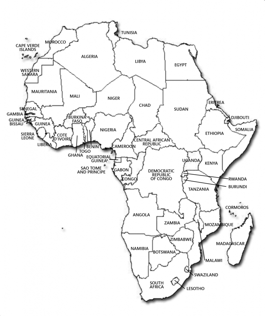 Blank Map Of Africa Countries - Lgq - Printable Blank Map Of Africa