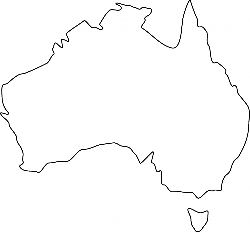 Blank Map Of Australia Fancy Outline With Printable World Maps - Blank Map Of Australia Printable