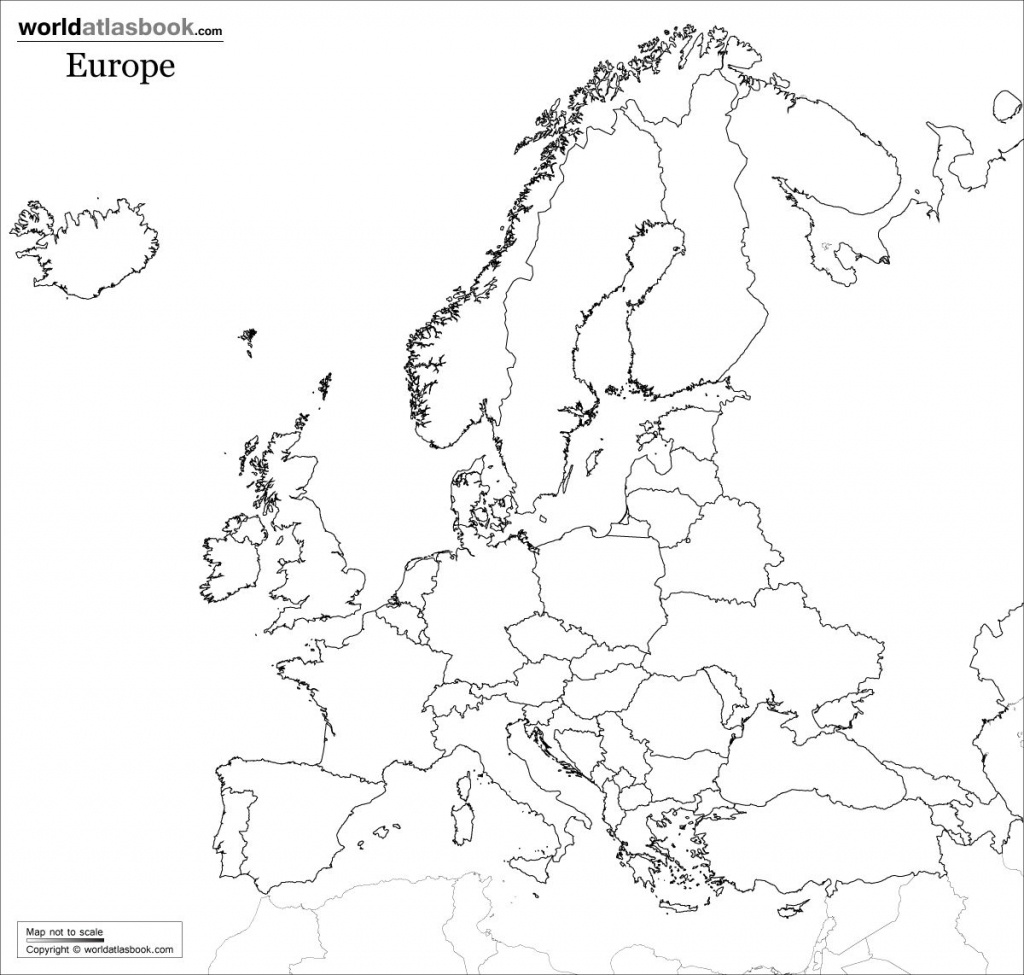 Blank Map Of Europe Shows The Political Boundaries Of The Europe - Printable Blank Map Of Europe