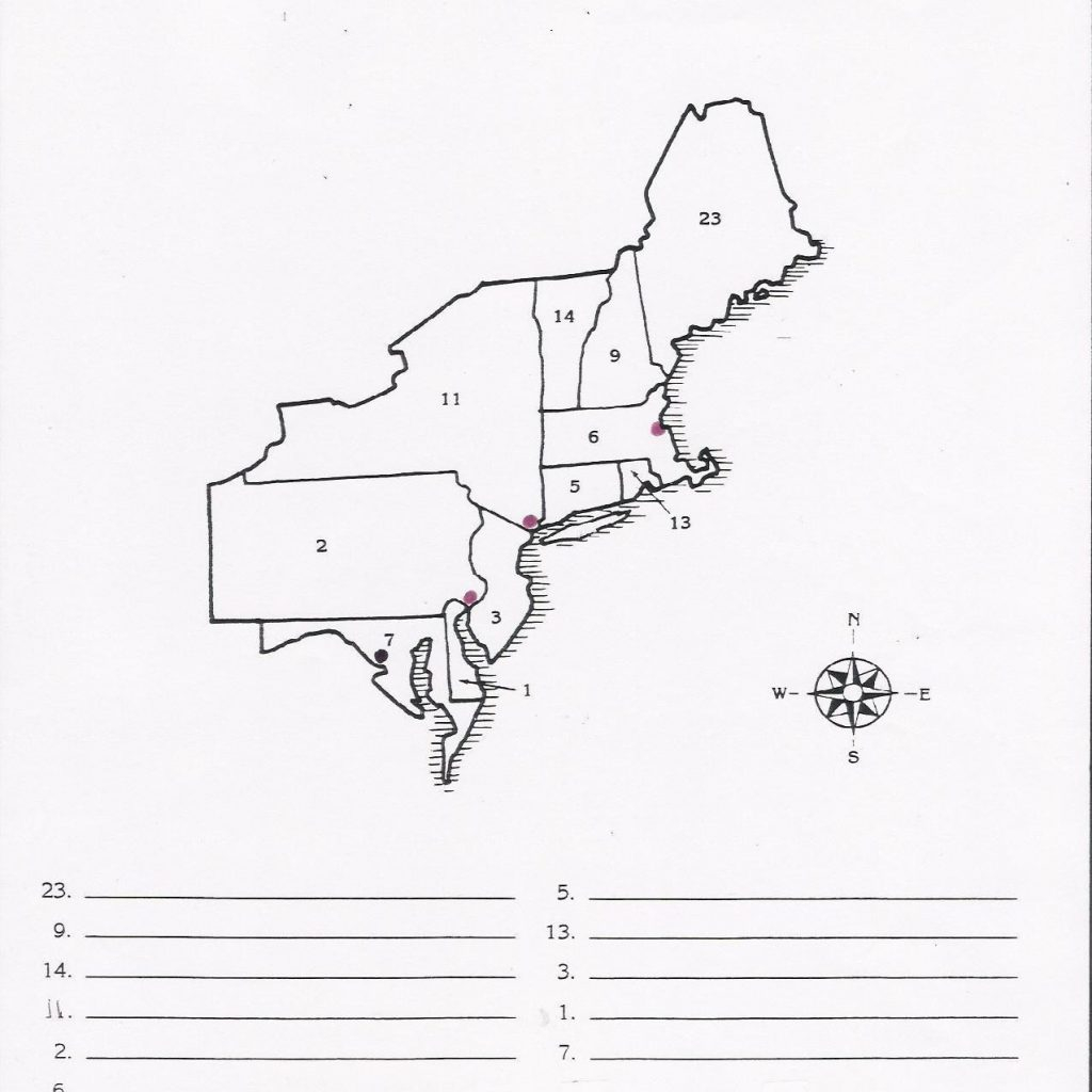 Blank Map Of Northeast States Printable Northeastern Us Political - Printable Map Of Northeast States