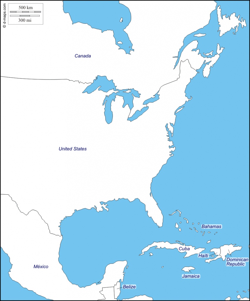 Blank Map Of Northeast Us And Travel Information | Download Free - Printable Map Of Northeast Us