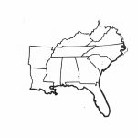 Blank Map Of Southeast Region Within Us | Map | States, Capitals   Southeast States Map Printable