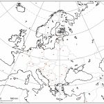 Blank Map Of The European Continent (Countries, Capitals, Parallels   Europe Outline Map Printable