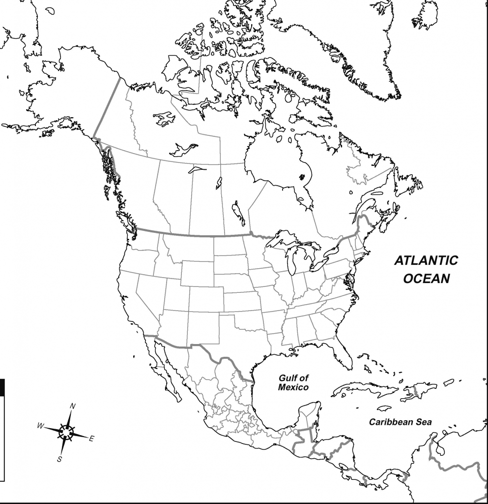 Blank Map Of The Us And Canada Outline Usa Mexico With Geography - Me On The Map Printables