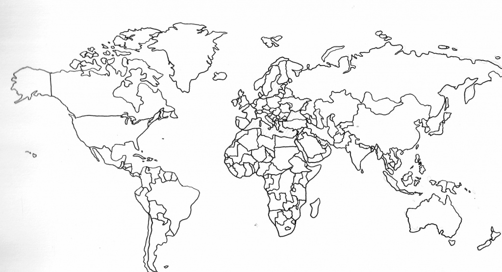 Blank Map Of The World With Countries And Capitals - Google Search - Printable Blank World Map With Countries