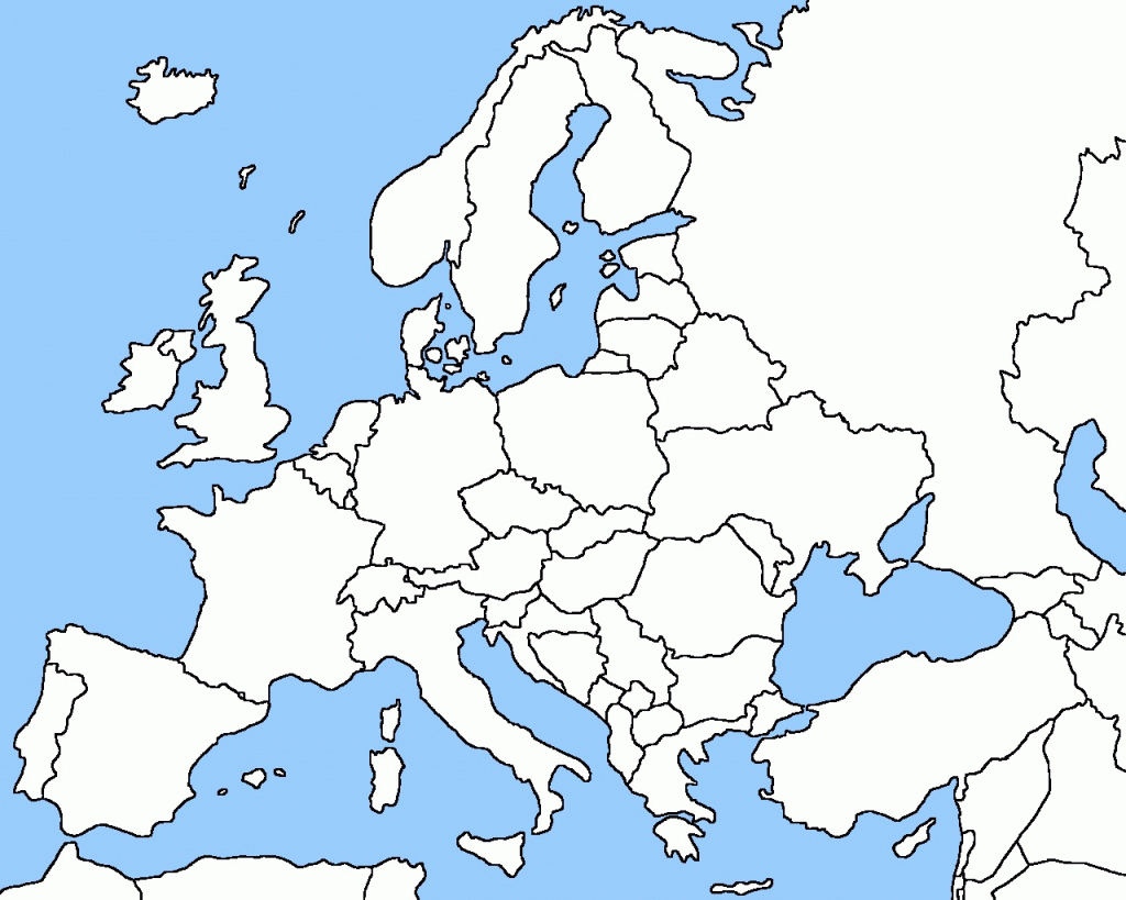 Blank Political Map Of Europe 0 - World Wide Maps - Blank Political Map Of Europe Printable
