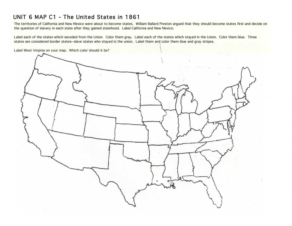 Blank Us Map For Labeling Save Map Us State Borders Printable Us - Blank Us State Map Printable