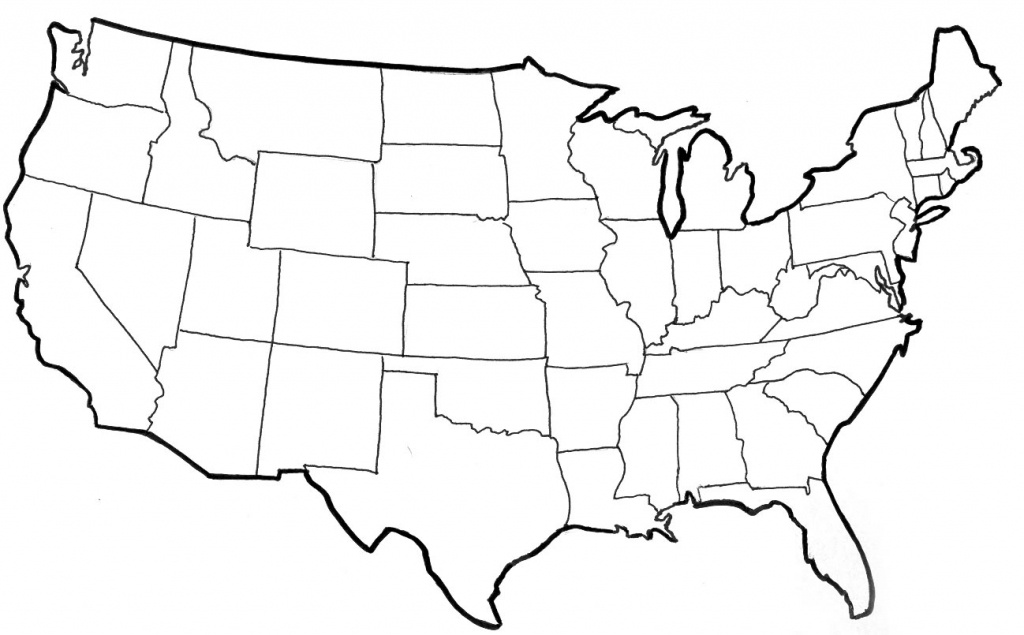 Blank Us Map Printable Pdf United States Outline Map Free Printable - Blank Us Map Printable Pdf