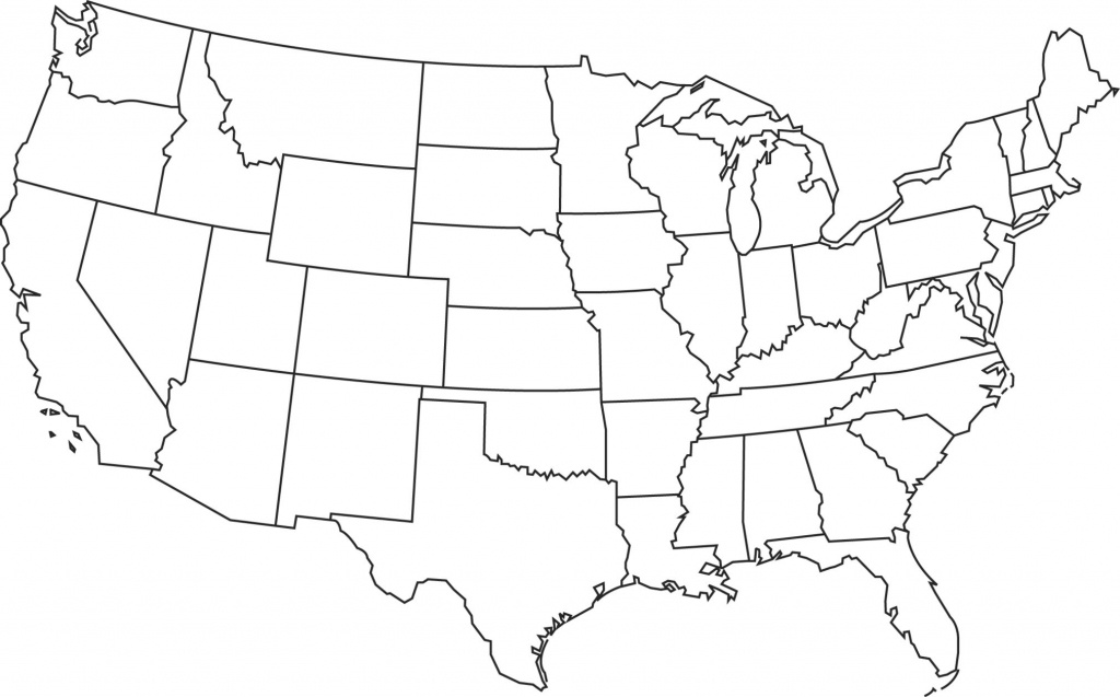 Blank Us Map United States Maps Throughout Us Printable With Of - Printable Blank Usa Map