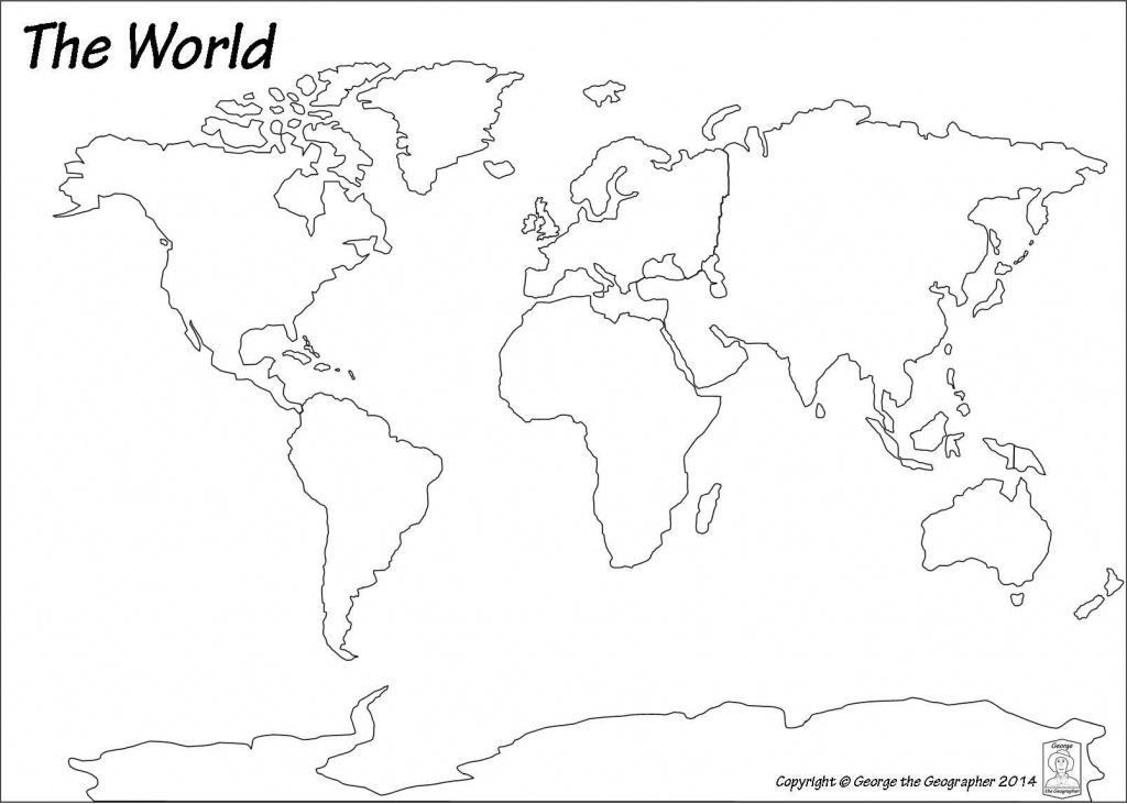 Blank World Map Pdf #3 | Art Class | World Map Continents, Blank - World Map Outline Printable Pdf