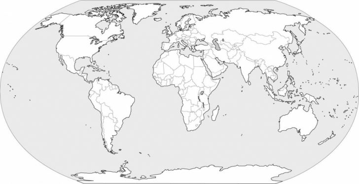Blank World Map Printable Worksheet