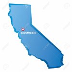 Blue Maps Of California And Sacramento. Royalty Free Cliparts   Sacramento California Map