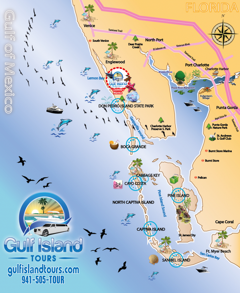Boat Tours Englewood Fl - 941-505-8687 - Gulf Island Tours Offers - Englewood Florida Map