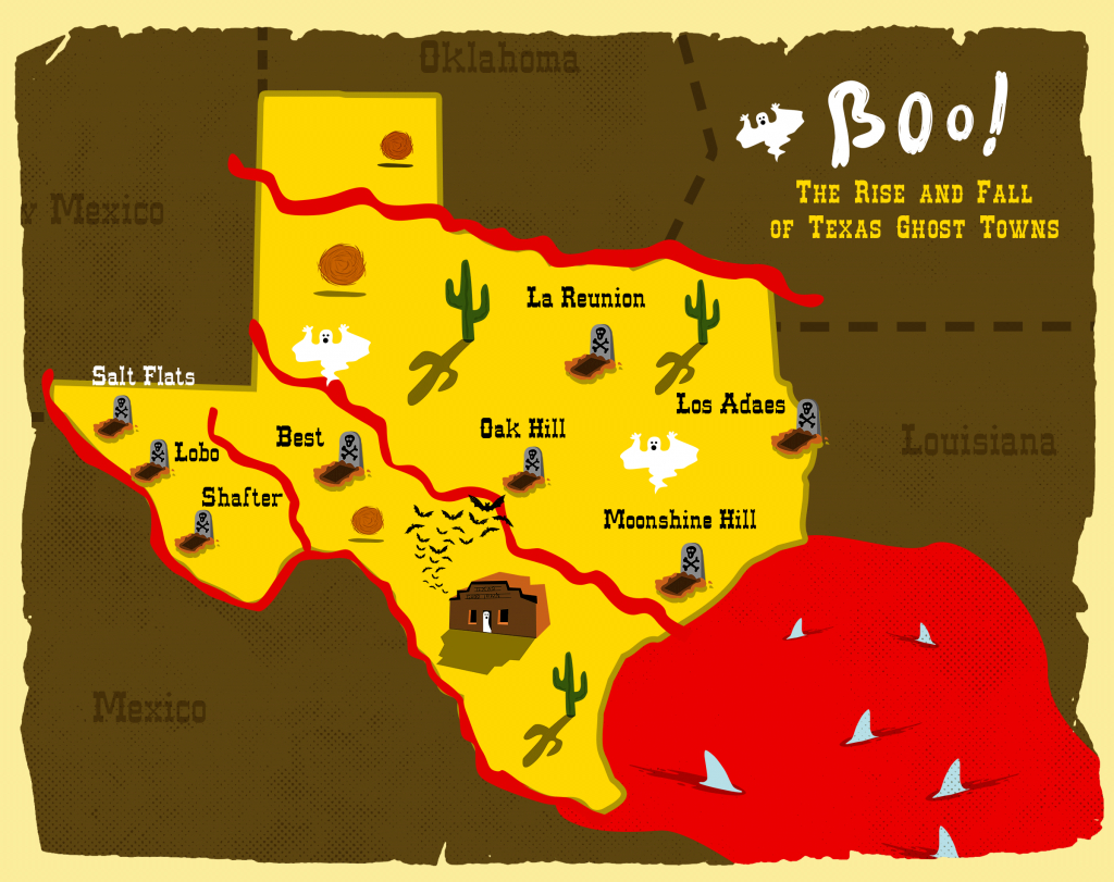 Boo: The Rise And Fall Of Texas Ghost Towns | Texas Standard - Texas Ghost Towns Map